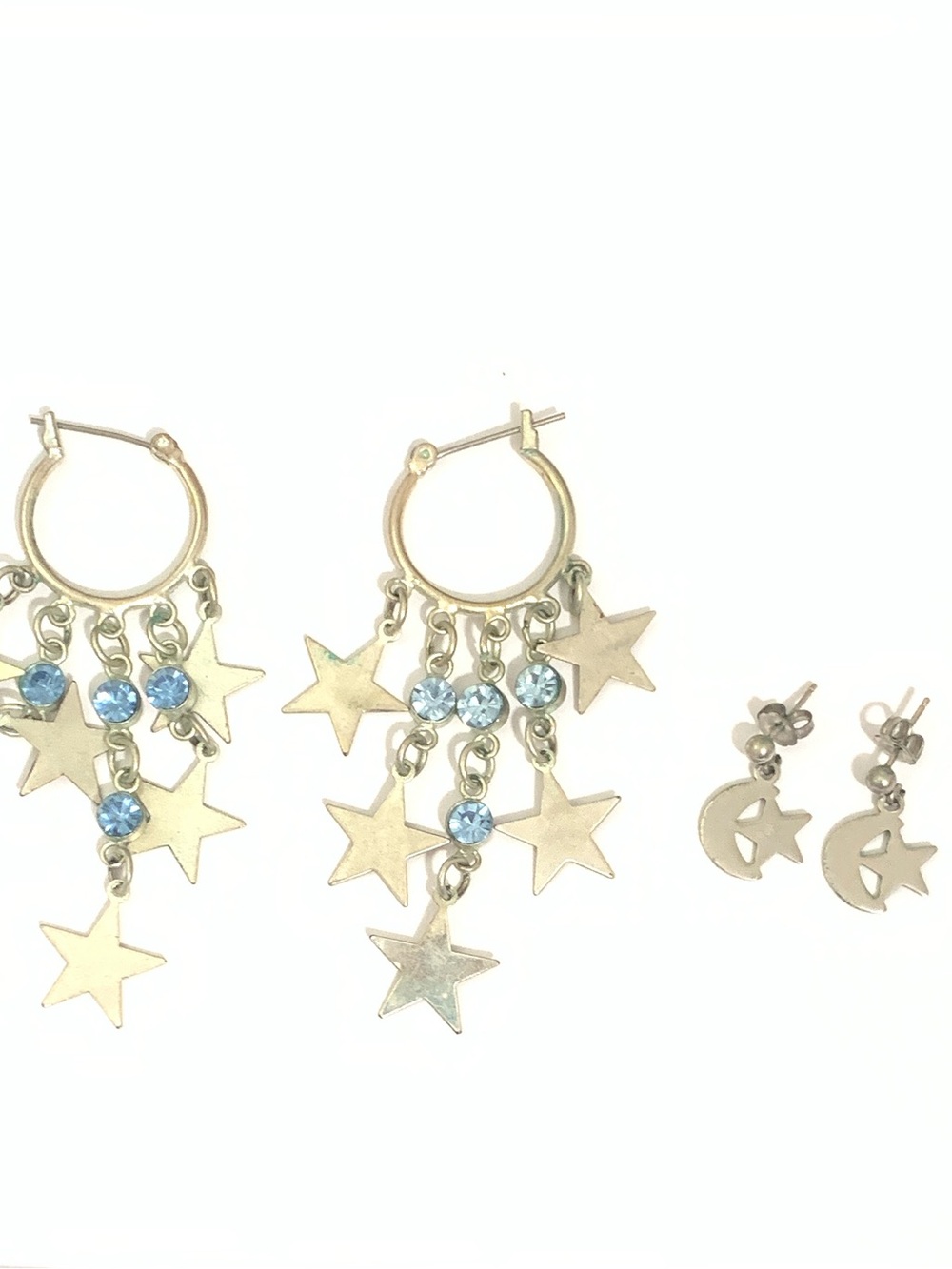 Silver Tone Star Earrings Bundle
